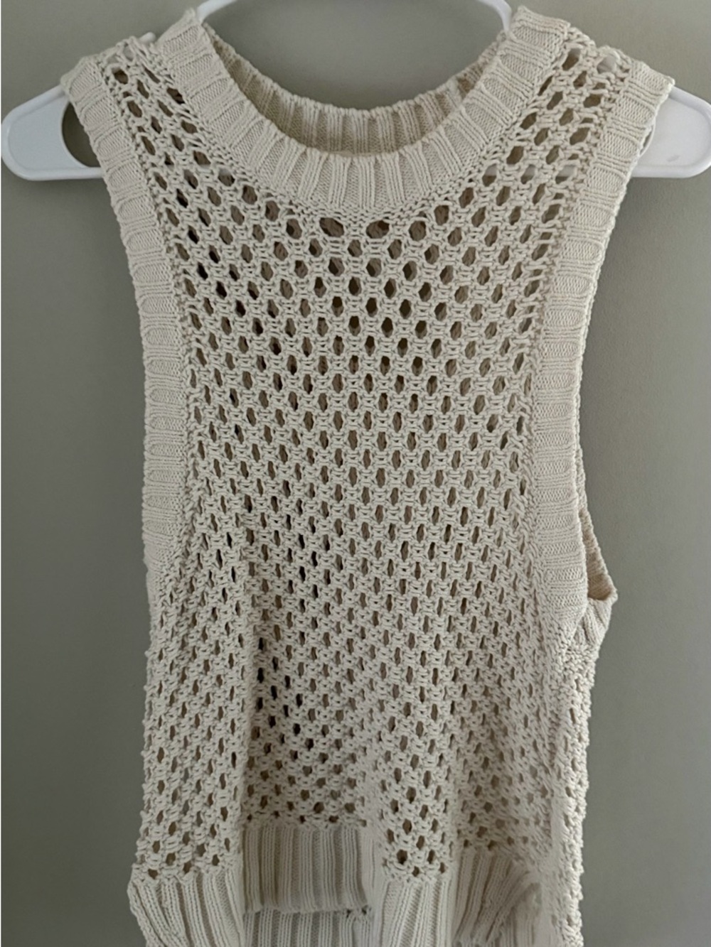 Abercrombie Cream Crochet Tank/Sweater Vest